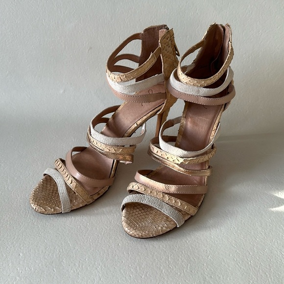 Joie nude strapy pumps size 38.5